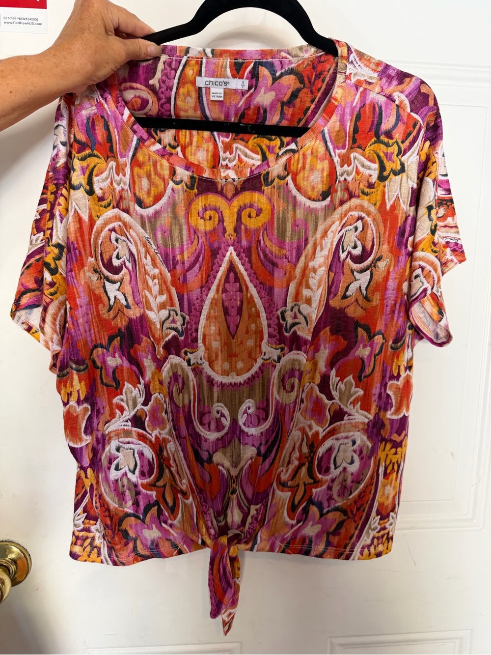 Chico's Pink Orange Paisley Top and Skirt (SET) (NWT)